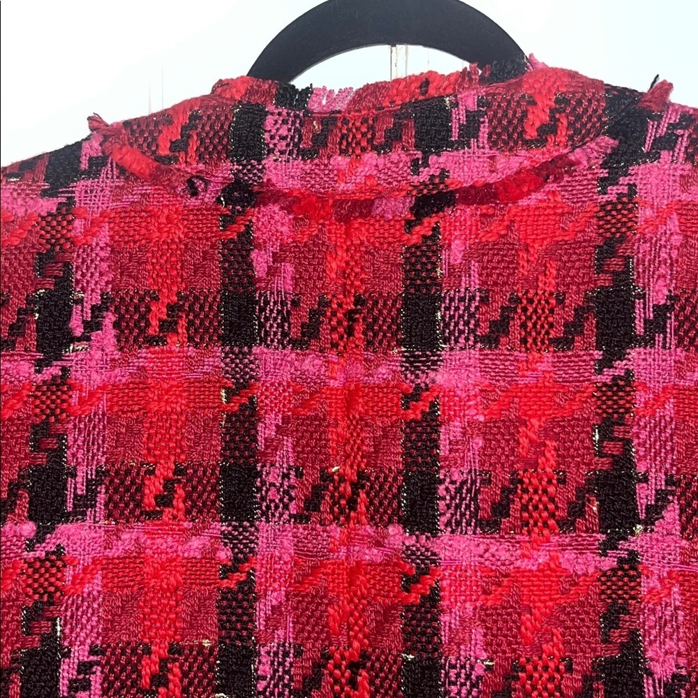 Ann Taylor Tweed Houndstooth Cardigan Jacket Size 4 NWT - Picture 10 of 14